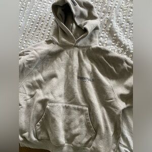 Fear of god essentials hoodie grey
